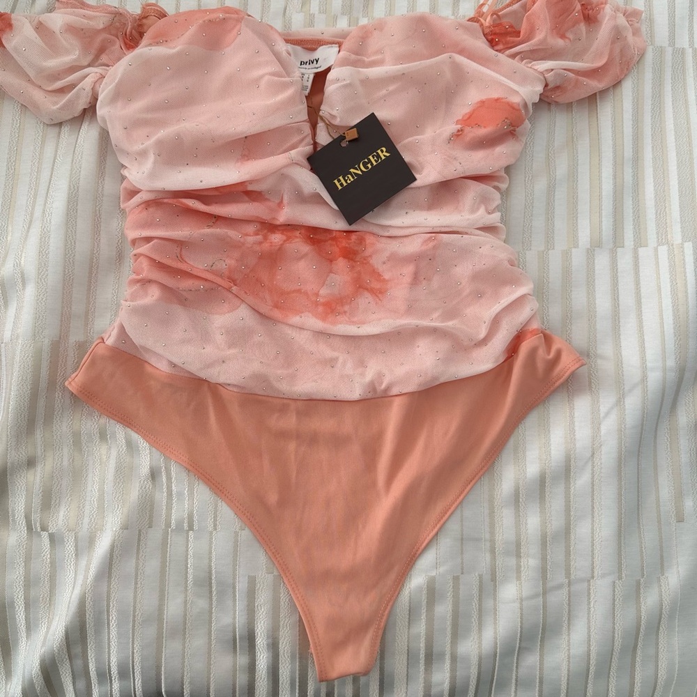 The Hanger Pink and Orange Bodysuit